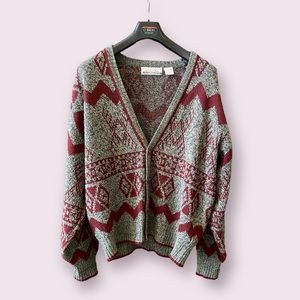 Vintage Grampa BOHO Sweater Vest Club international Sz XL